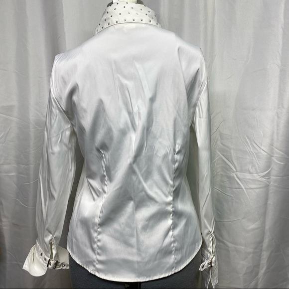 Antilia Femme studded collar buckled cuffs button down fitted blouse - Picture 8 of 8